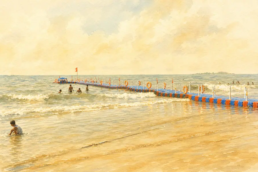 A day at Malpe Beach — illustration